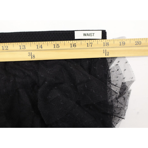 Anthropologie Women's The Cheri Ruffled Tulle Midi Skirt Black Sz XL NEW - Picture 4 of 11
